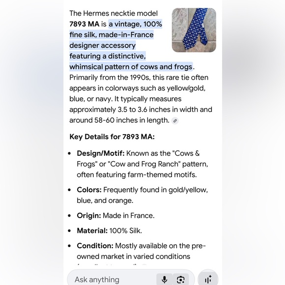 Hermes Orange Tie with Green and White Accents - Picture 10 of 10